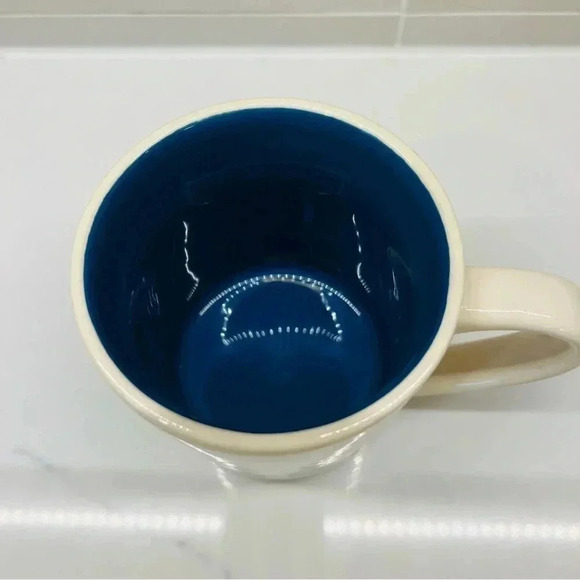Beach Bound Bike Blue White Graphic Coffee Mug Large - Picture 2 of 4